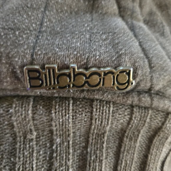 VINTAGE Billabong Hoodie Shirt Men L Green Full Zip Sherpa Lined Embroidered Log - Picture 5 of 6